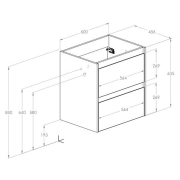 Шкафчик Claudia для раковины 60