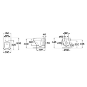 Чаша унитаза Airos Vortex Rimless с сиденьем