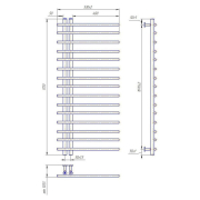 Рушникосушка Марсель Inox 117x53