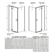 Душова штора Garda KDJ 90x90 R