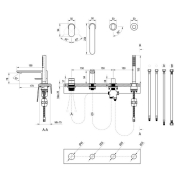 Змішувач Chrome II  з душовим комплектом