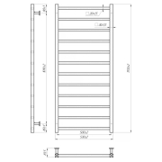 Полотенцесушитель Inox Токио 117x53/50