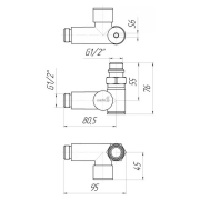 Кран угловой под ТЭН