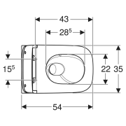 Чаша унитаза Selnova Square TurboFlush с сиденьем
