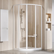 Душевая штора SKCP 4-80 Transparent+белый